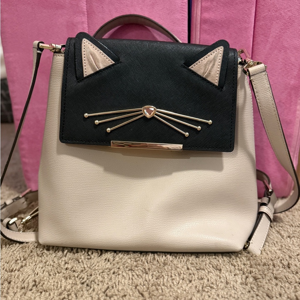 Rare Kate Spade Make It Mine Satchel Cat Flap Bow Flap Crossbody Bag